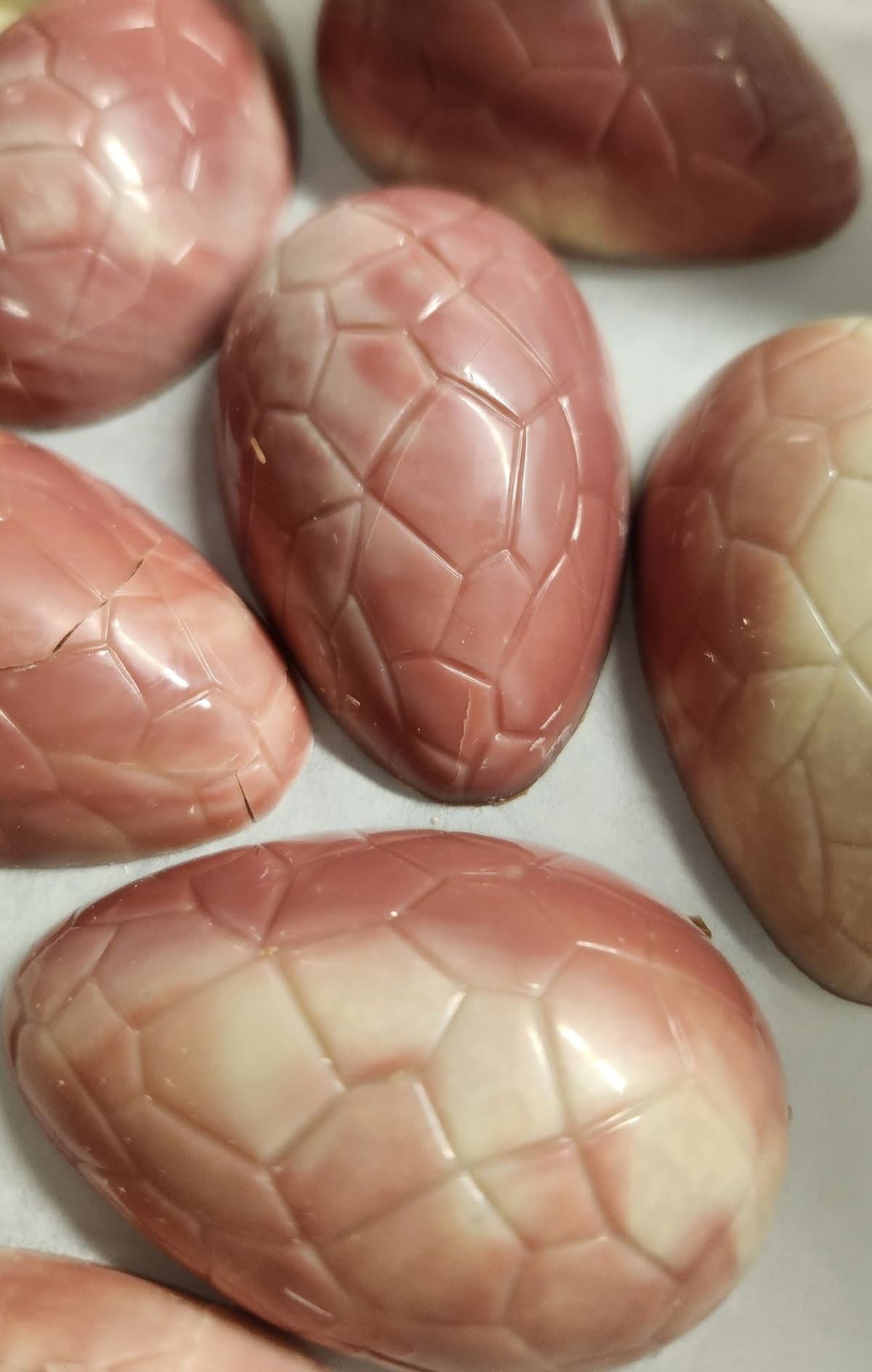 Decorated chocolate eggs